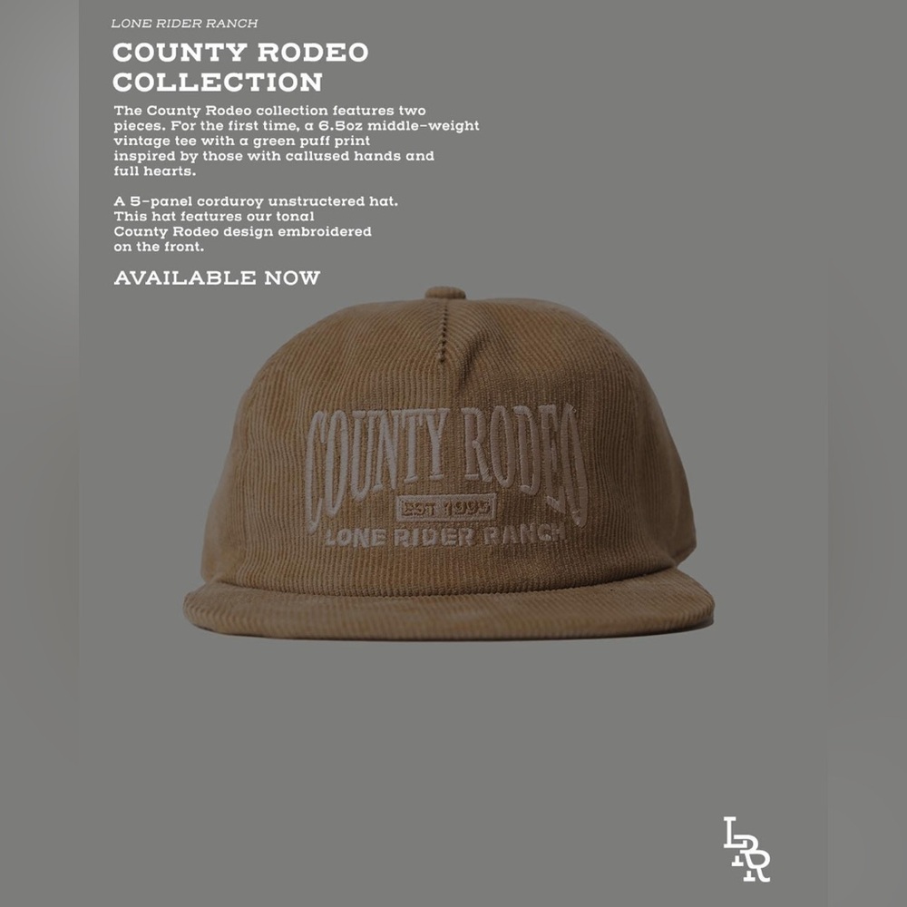 Lone Rider Ranch Corduroy Hat - Picture 2 of 5